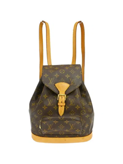 Pre-owned Louis Vuitton 2000 Montsouris Mm Backpack In Brown