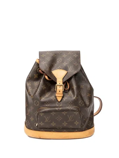 Pre-owned Louis Vuitton 2000 Montsouris Monogram Backpack In Brown