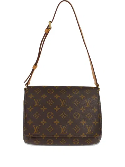 Pre-owned Louis Vuitton 2000 Musette Tango Shoulder Bag In Brown