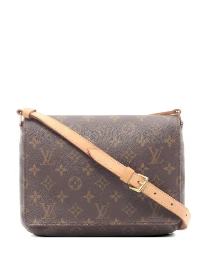 Pre-owned Louis Vuitton 2000 Musette Tango Shoulder Bag In Brown