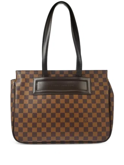 Pre-owned Louis Vuitton 2000 Parioli Pm Tote Bag In Brown