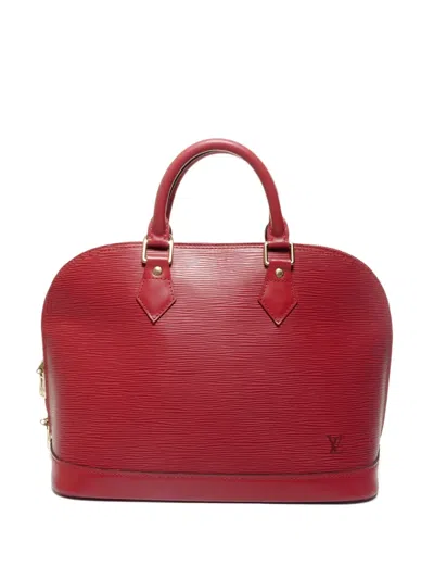 Pre-owned Louis Vuitton 2000 Pm Alma Épi Tote Bag In Red