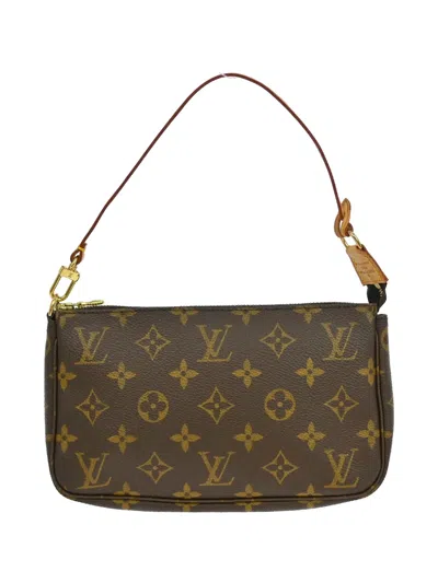 Pre-owned Louis Vuitton 2000 Pochette Accessoires Monogram Shoulder Bag In Brown