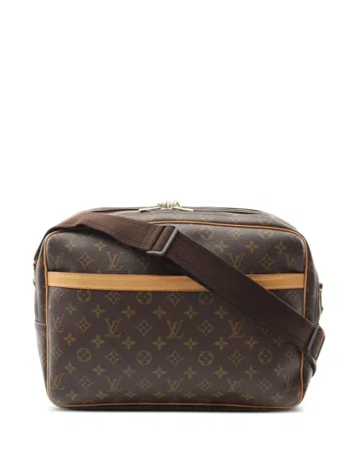 Pre-owned Louis Vuitton 2000 Reporter Gm Monogram Shoulder Bag In Brown