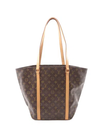 Pre-owned Louis Vuitton 2000 Sac Shopping Monogram Tote Bag In Brown