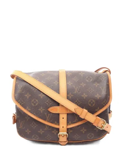 Pre-owned Louis Vuitton 2000 Saumur 30 Monogram Shoulder Bag In Brown