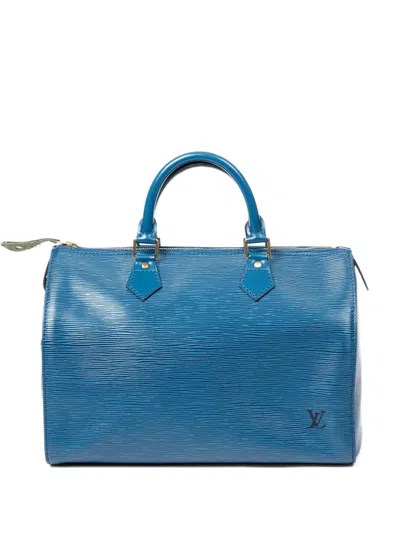 Pre-owned Louis Vuitton 2000 Speedy 25 Tote Bag In Blue
