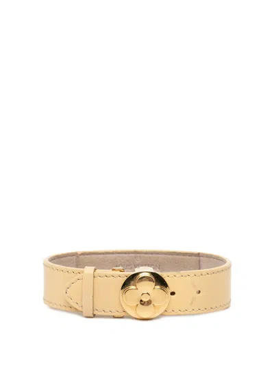Pre-owned Louis Vuitton 2000 Vachetta Monogram Wish Bracelet Costume Bracelet In Brown