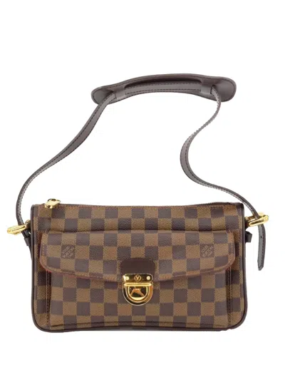 Pre-owned Louis Vuitton 2000-2010 Damier Ebene Ravello Gm Satchel In Brown