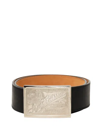 Pre-owned Louis Vuitton 2000-2010 Leather Travelling Requisites Belt In Black