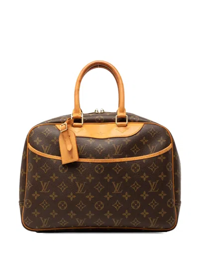 Pre-owned Louis Vuitton 2000-2020 Monogram Deauville Handbag In Brown