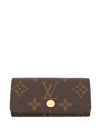 Pre-owned Louis Vuitton 2000-2020 Monogram Multicles 4 Key Holder In Brown
