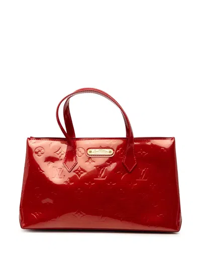 Pre-owned Louis Vuitton 2000-2020 Monogram Vernis Wilshire Pm Handbag In Red