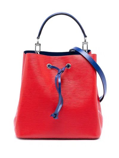 Pre-owned Louis Vuitton 2000-2025 Epi Neonoe Mm Bucket Bag In Red