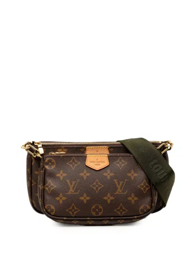 Pre-owned Louis Vuitton 2000-2025 Monogram Multi Pochette Accessoires Satchel In Brown