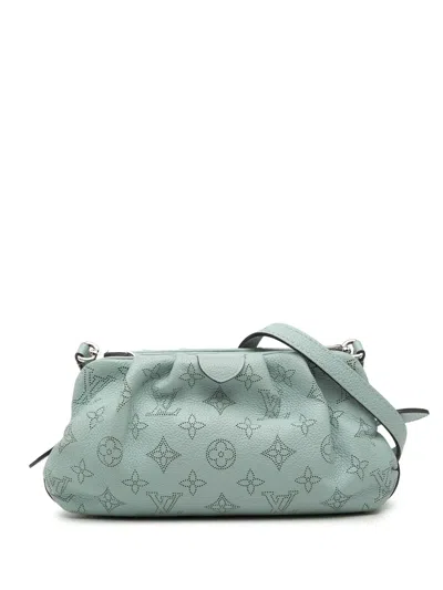 Pre-owned Louis Vuitton 2000-2025 Monogram Scala Mini Pouch Crossbody Bag In Blue