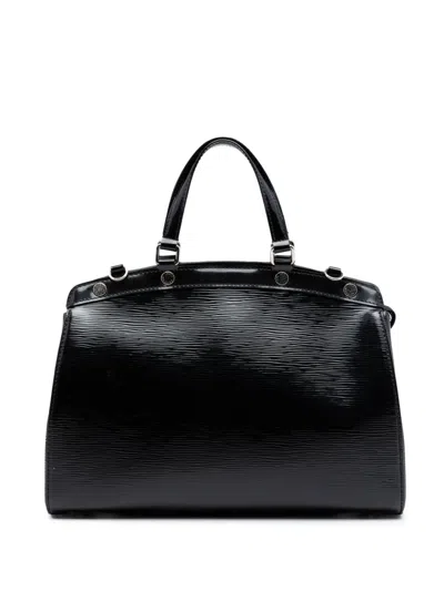 Pre-owned Louis Vuitton 2000-2026 Electric Epi Brea Mm Satchel In Black