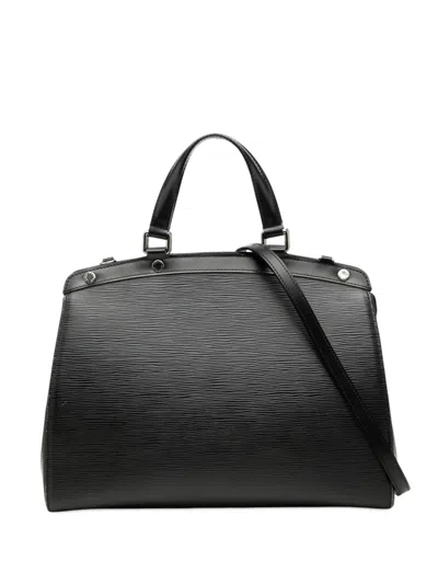 Pre-owned Louis Vuitton 2000-2026 Epi Brea Mm Satchel In Black
