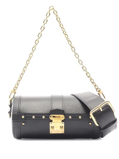 Pre-owned Louis Vuitton 2000-2026 Epi Papillon Trunk Satchel In Black