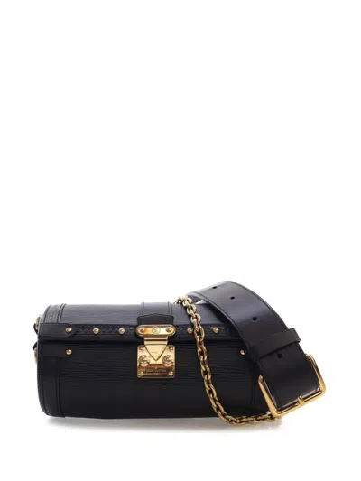 Pre-owned Louis Vuitton 2000-2026 Epi Papillon Trunk Satchel In Black