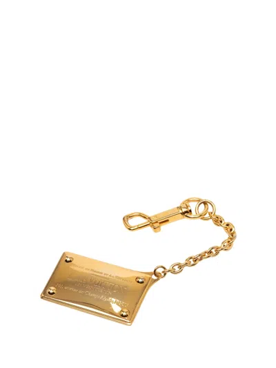Pre-owned Louis Vuitton 2000-2026 Gold Plated Inventeur And Bag Charm Key Chain