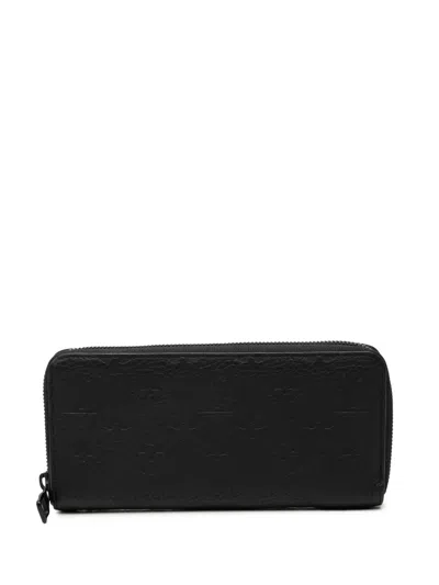 Pre-owned Louis Vuitton 2000-2026 Monogram Empreinte Zippy Wallet Long Wallets In Black