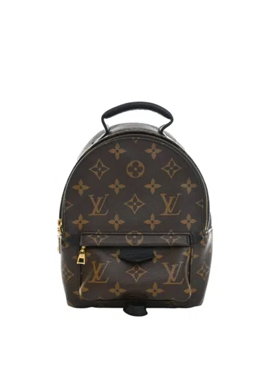 Pre-owned Louis Vuitton 2000-2026 Monogram Mini Palm Springs Backpack In Brown