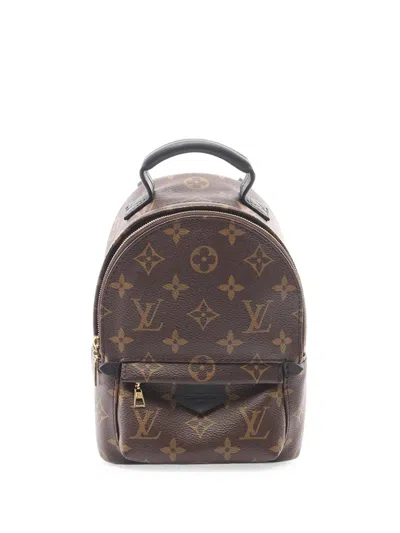 Pre-owned Louis Vuitton 2000-2026 Monogram Mini Palm Springs Backpack In Brown