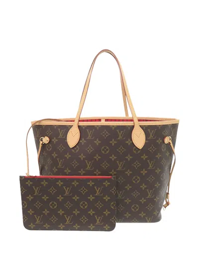 Pre-owned Louis Vuitton 2000-2026 Monogram Neverfull Mm Tote Bag In Brown