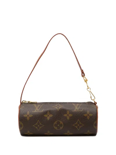 Pre-owned Louis Vuitton 2000-2026 Monogram Papillon Pochette Handbag In Brown