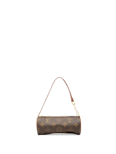 Pre-owned Louis Vuitton 2000-2026 Monogram Papillon Pochette Handbag In Brown