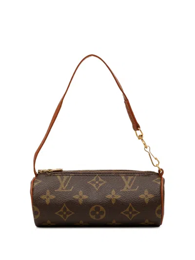 Pre-owned Louis Vuitton 2000-2026 Monogram Papillon Pochette Handbag In Brown