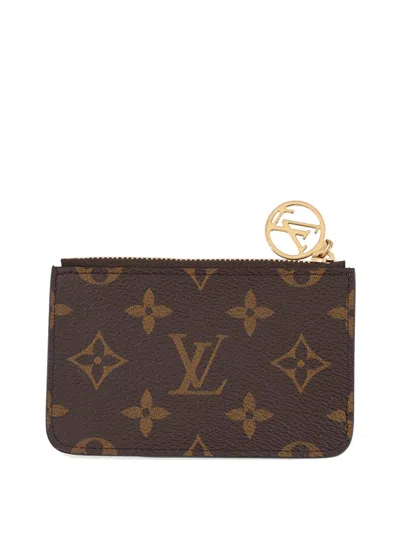 Pre-owned Louis Vuitton 2000-2026 Monogram Romy Card Holder In Brown