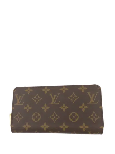 Pre-owned Louis Vuitton 2000-2026 Monogram Zippy Wallet Long Wallets In Brown