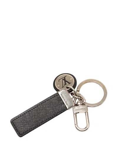 Pre-owned Louis Vuitton 2000-2026 Taïga Neo Lv Club Bag Charm And Holder Key Chain In Black