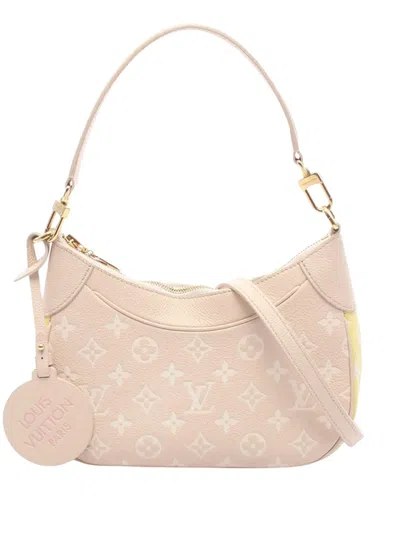 Pre-owned Louis Vuitton 2000-2026 Tricolor Monogram Empreinte Bagatelle Satchel In Neutrals
