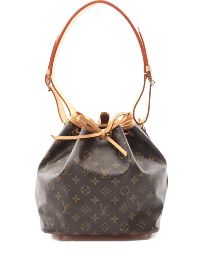 Pre-owned Louis Vuitton 20007 Peti Noe Monogram Bucket Bag In Brown