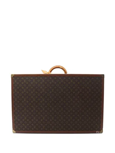 Pre-owned Louis Vuitton 2000s Alzer 80 Monogram Holdall In Brown