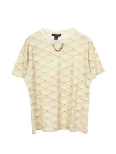 Pre-owned Louis Vuitton 2000s Chain-link T-shirt In Neutrals