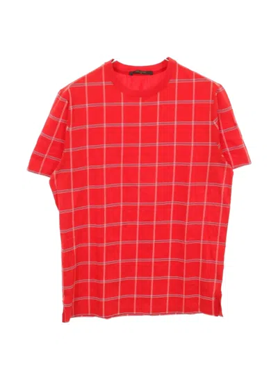 Pre-owned Louis Vuitton 2000s Check T-shirt In Red
