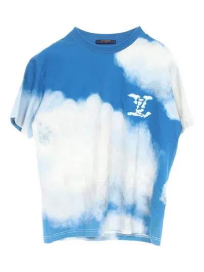 Pre-owned Louis Vuitton 2000s Cloud-print T-shirt In Blue