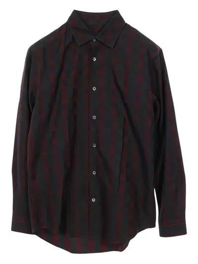 Pre-owned Louis Vuitton 2000s Damier Long Sleeve Shirt In Red