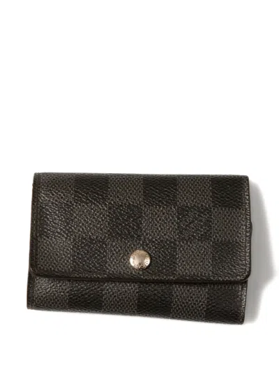 Pre-owned Louis Vuitton 2000s Damier Six-hook Key Case In Black