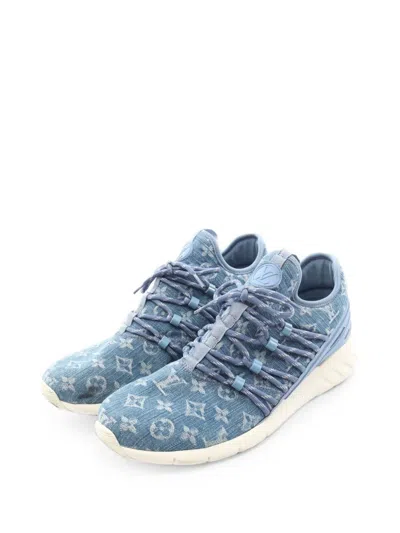 Pre-owned Louis Vuitton 2000s Fastlane Monogram Sneakers In Blue
