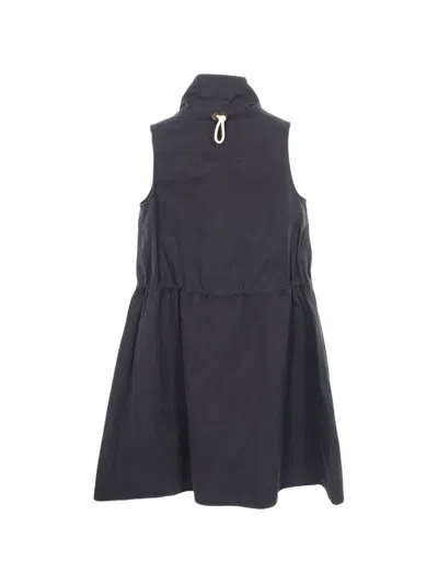 Pre-owned Louis Vuitton 2000s High-neck Sleeveless Mini Dress In Blue