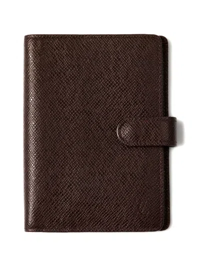 Pre-owned Louis Vuitton 2000s Leather Notebook Cover In Brown