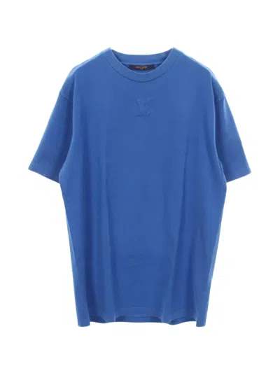 Pre-owned Louis Vuitton 2000s Lv-logo T-shirt In Blue