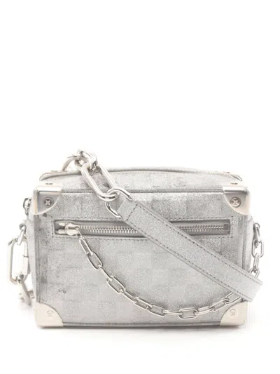 Pre-owned Louis Vuitton 2000s Mini Soft Trunk Shoulder Bag In Silver