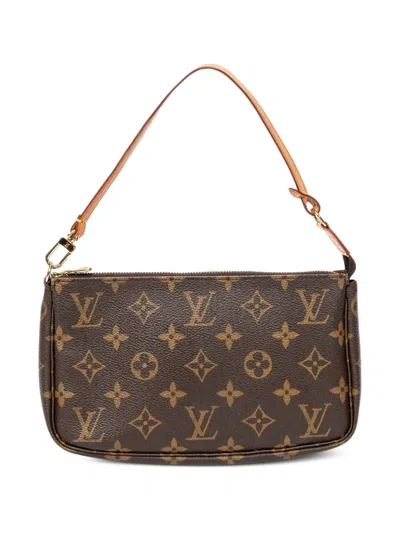 Pre-owned Louis Vuitton 2000s Monogram Canvas Shoulder Bag In Brown