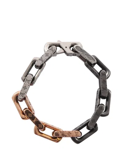 Pre-owned Louis Vuitton 2000s Monogram Chain Bracelet In Silver